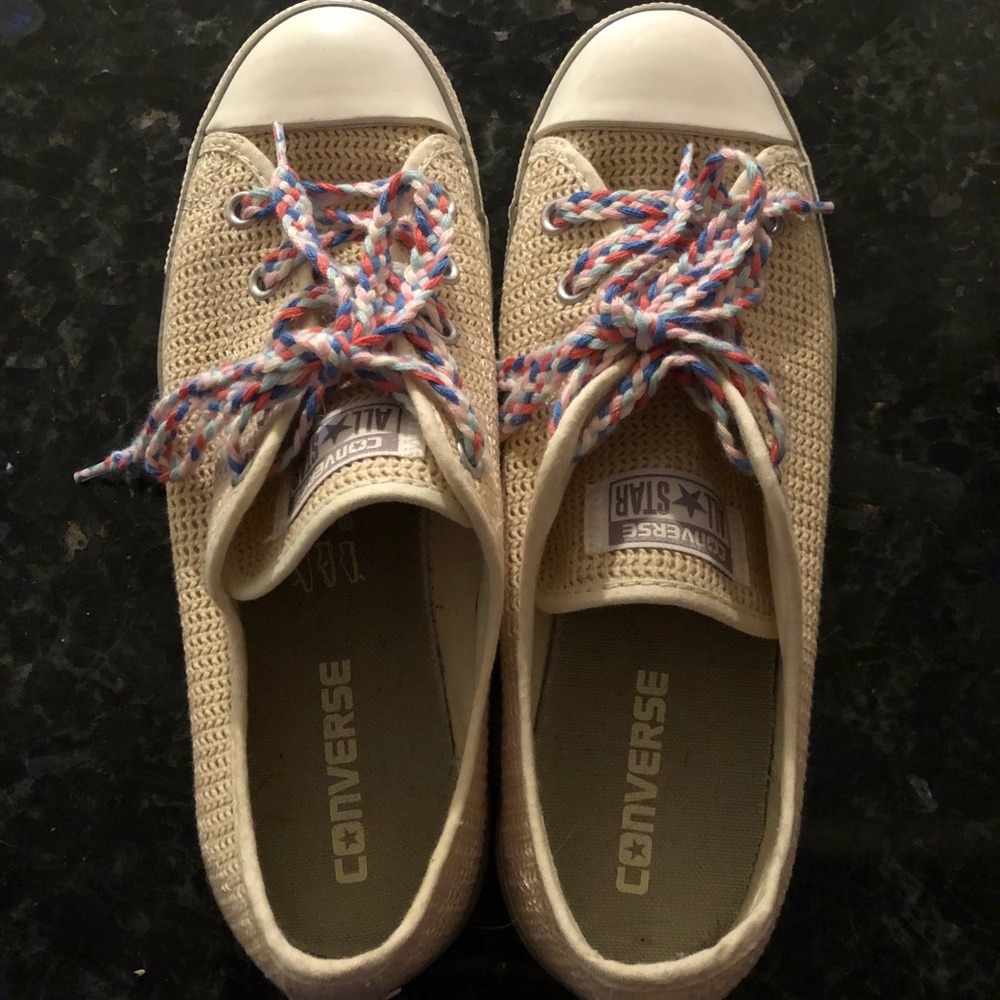 Adorable woven All Stars with colorful laces